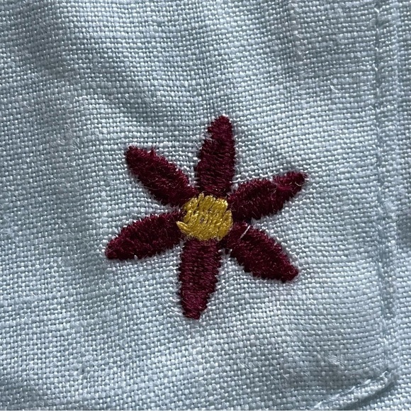 Fanm Mon Demir Drawstring Linen Shorts in Light Lagoon or Light Blue NWOT - Picture 9 of 11